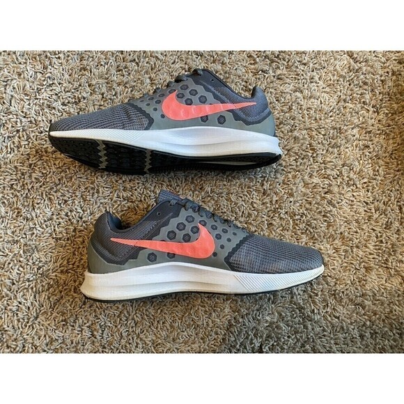 NIKE Downshifter 7 Lava Gray Pink Running Shoes 881585-001 Womens Size 9 - Picture 4 of 9